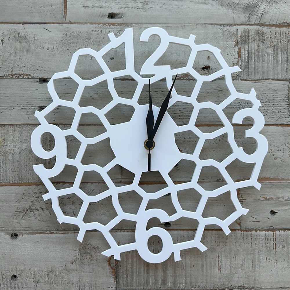MSK DECOR White Wall Clock 11.5” Round NIB
